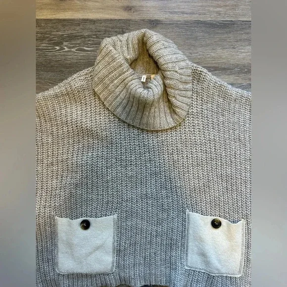 ANTHROPOLOGIE Women’s Moth Poncho Wool Knit Alpaca One size - Picture 5 of 12